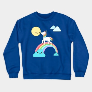 Unicorn and moon Crewneck Sweatshirt